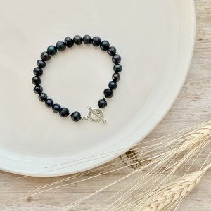 bracelet - perle - bleue